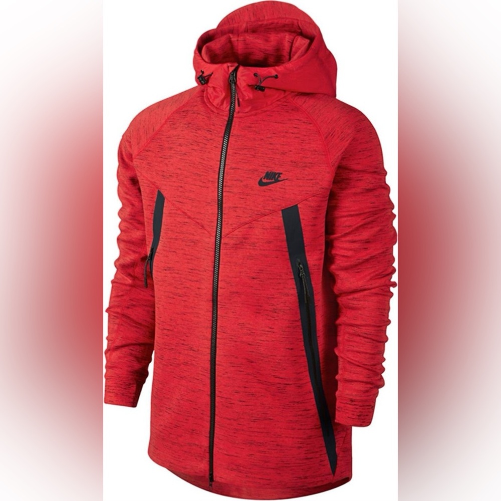 Nike Mens Tech Fleece Bounded Windrunner Jacket Size-MENS XL Color-Red